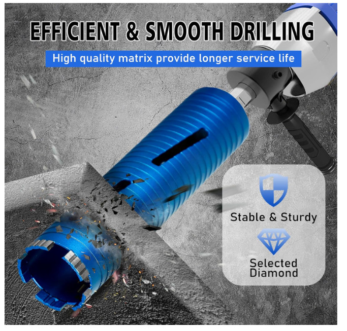 SALI Diamond Core Drill Bits 4" Diameter 10"/254mm Drilling Depth 5/8-11"