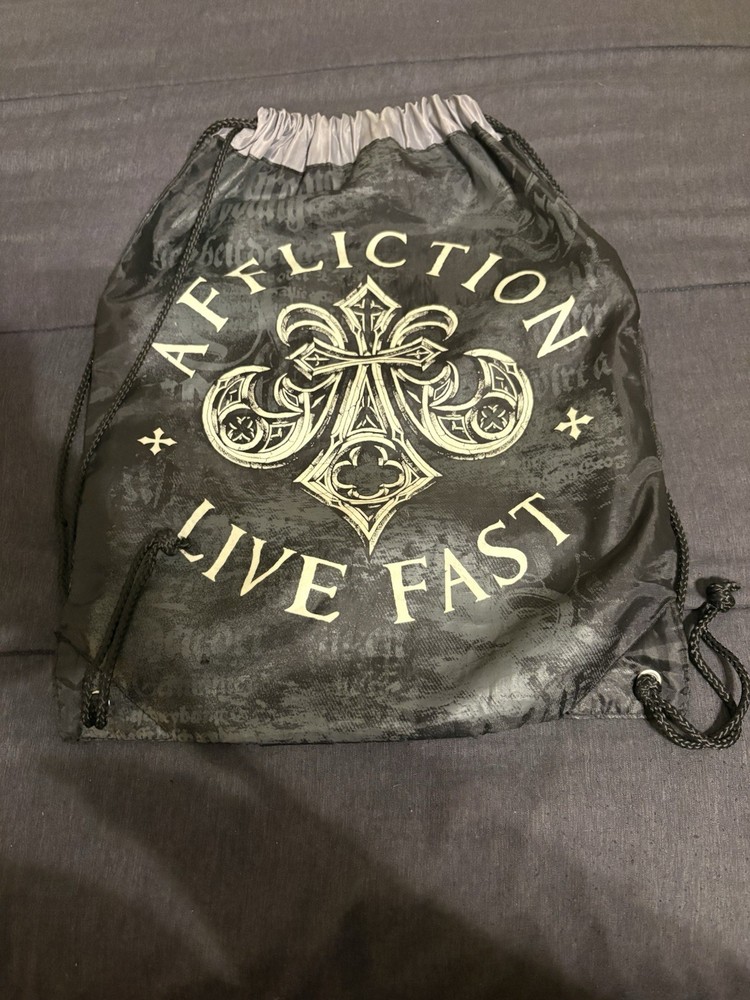 AFFLICTION Light Weight Drawstring Back Pack/Bag