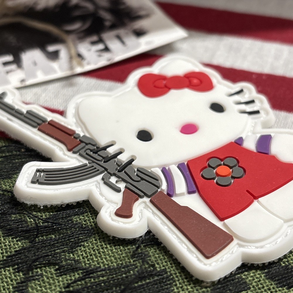 PvC Tactical Kittie Hook And Loop Patch High Quality 3d