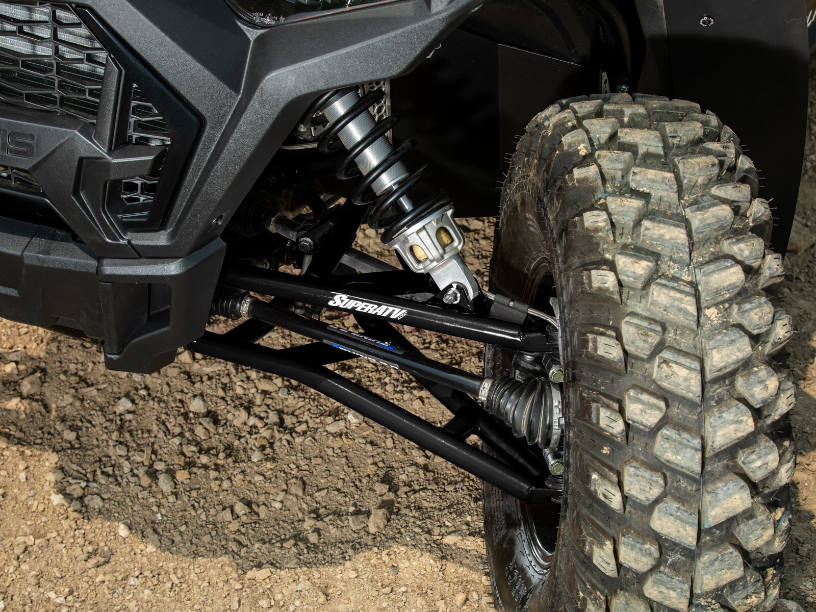 SuperATV High Clearance Forward Offset A Arms for Polaris RZR XP 1000 - BLACK