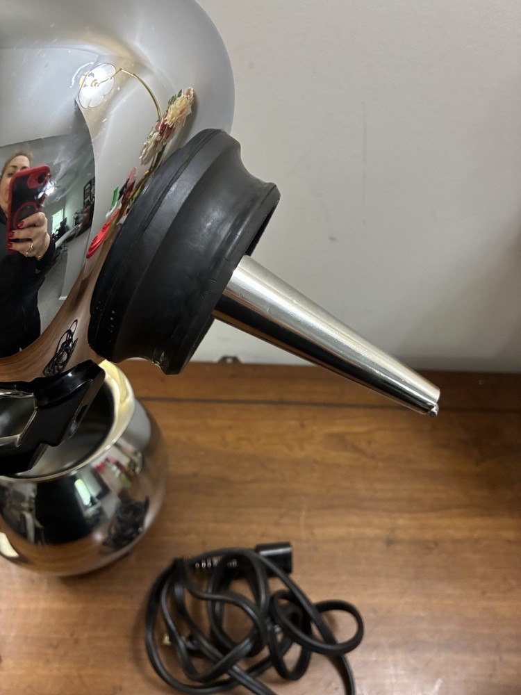 Vtg Sunbeam Coffeemaster C30-A Chrome Automatic Siphon Coffee Pot Double Bubble