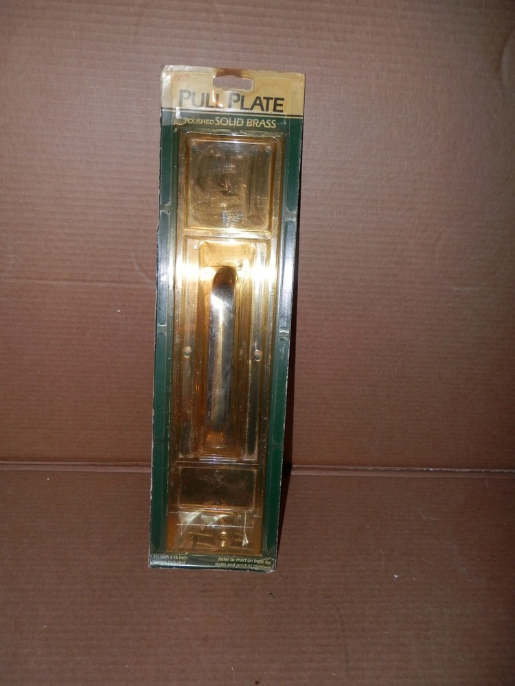 New Brainered polished  Solid Brass Door Pull Plate door handle