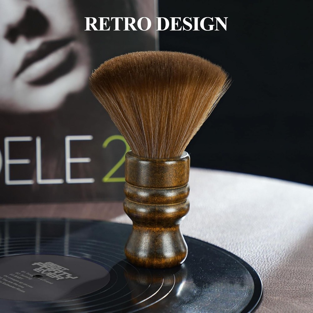 Beechwood Handle Vinyl Record Cleaner - Soft & Adjustable Bristle Design
