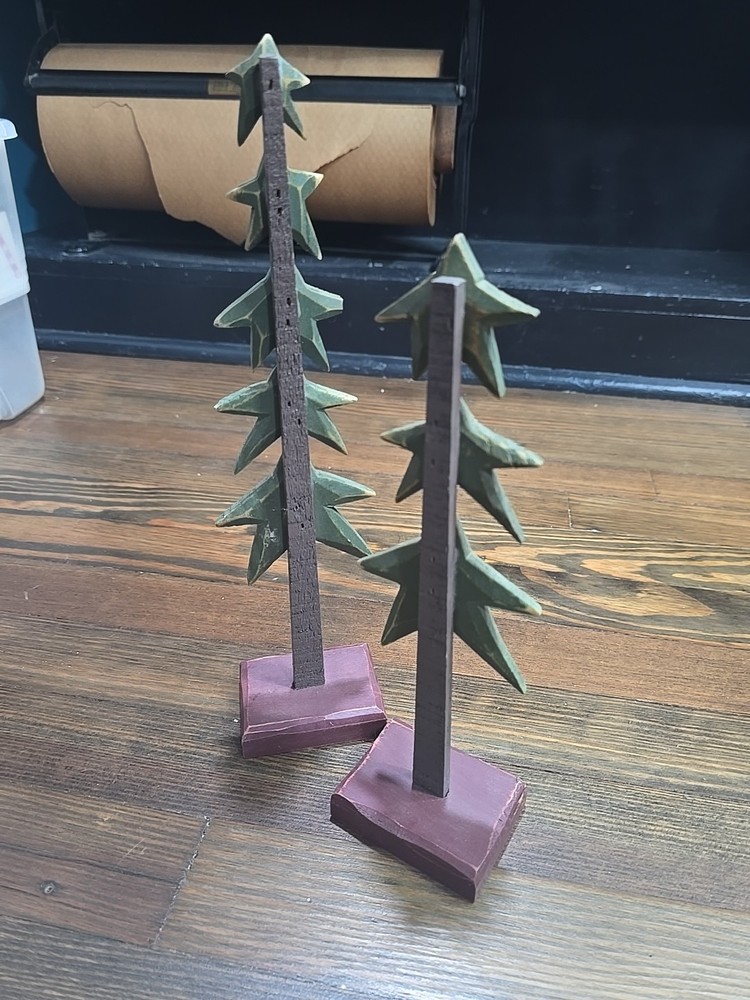 Primitive Wooden Christmas Trees