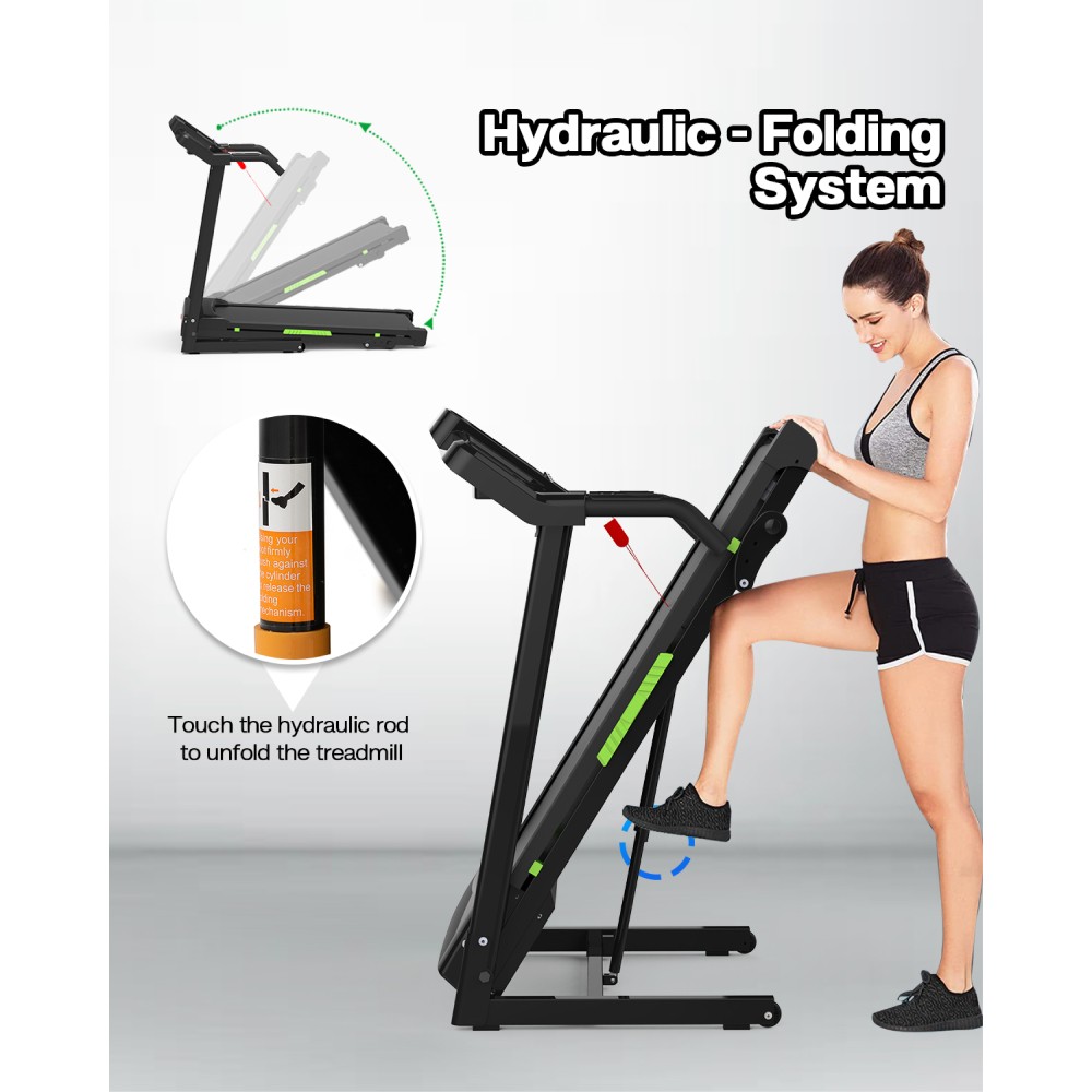 Folding Treadmill with Incline, 12 Programs, 3.5HP Motor, 330LBS Capacity