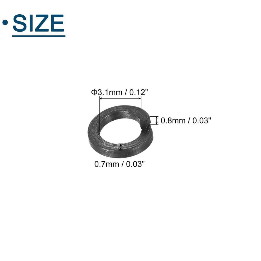 M3 Split Lock Washer, 300Pcs Carbon Steel Spring Lock Washers