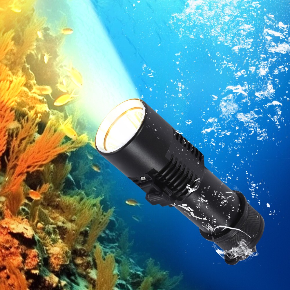 Dive Light, Compact Bright Diving Torch, Submersible Flashlight for divers