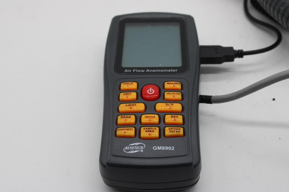 Benetech GM8902 Air Flow Anemometer / 2.6 inch LCD Digital Wind Speed Meter