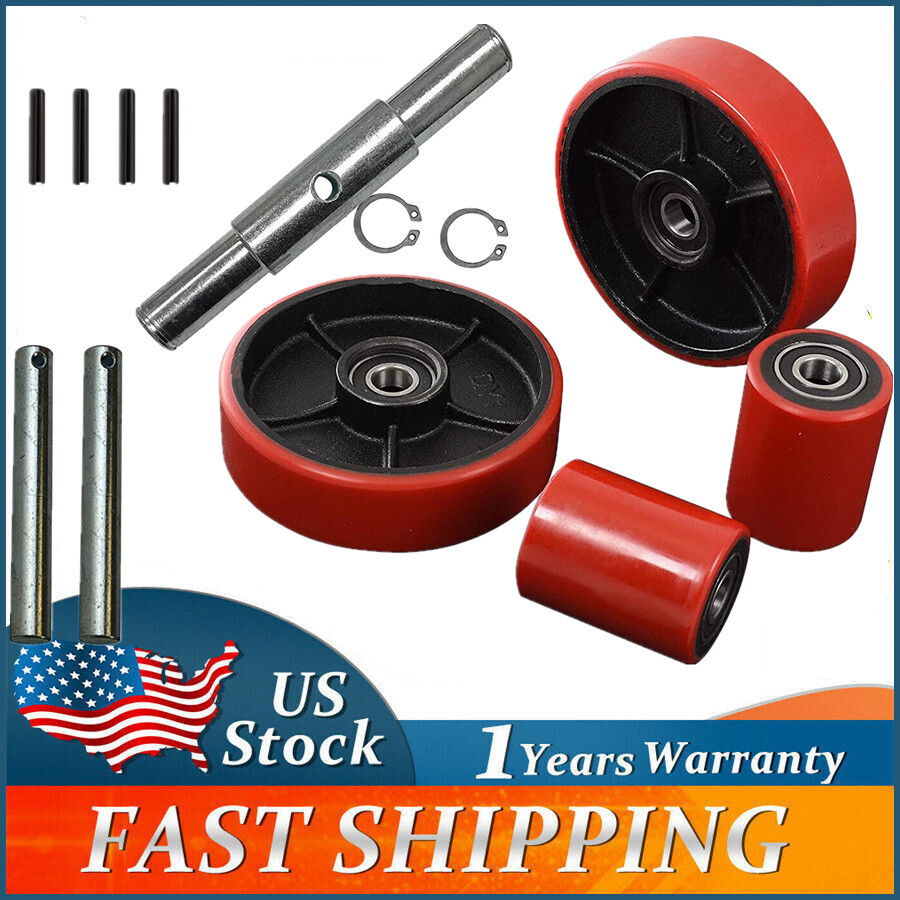Eoslift Load Steering Wheels Replacement Set with bearing For Pallet Truck/Jack