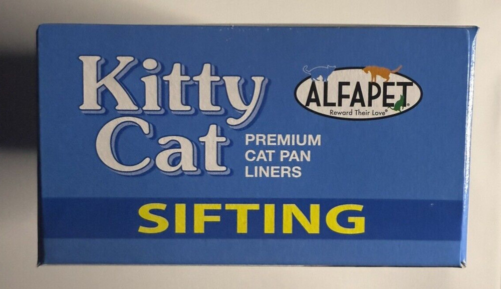 Kitty Cat Pan Disposable Elastic Sifting Liners- 5-Pack + 1 Solid Transfer-2Pack
