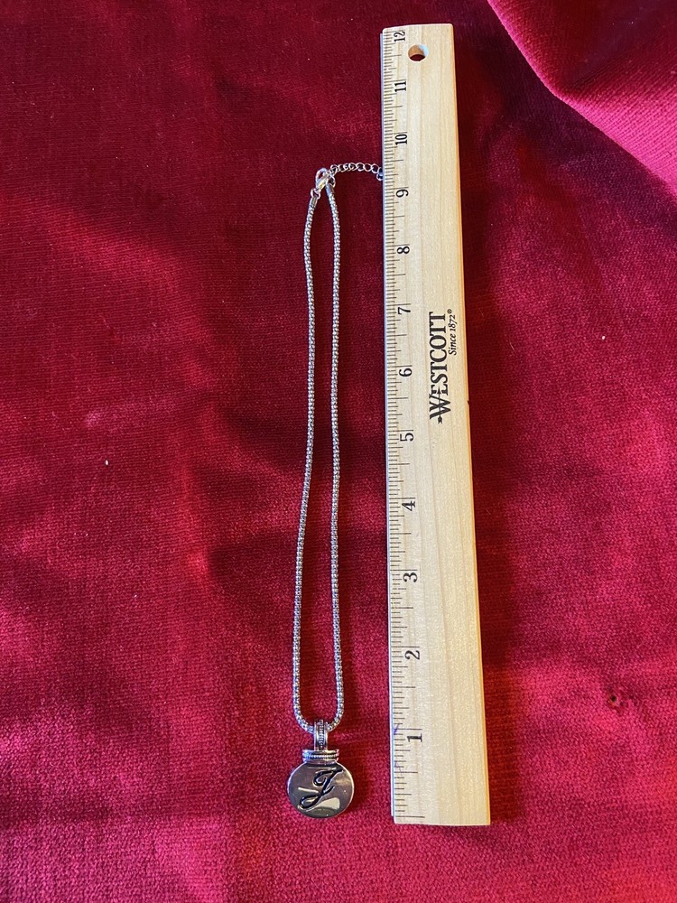 Vintage (2) Roman "J" Initial Necklaces-Signed