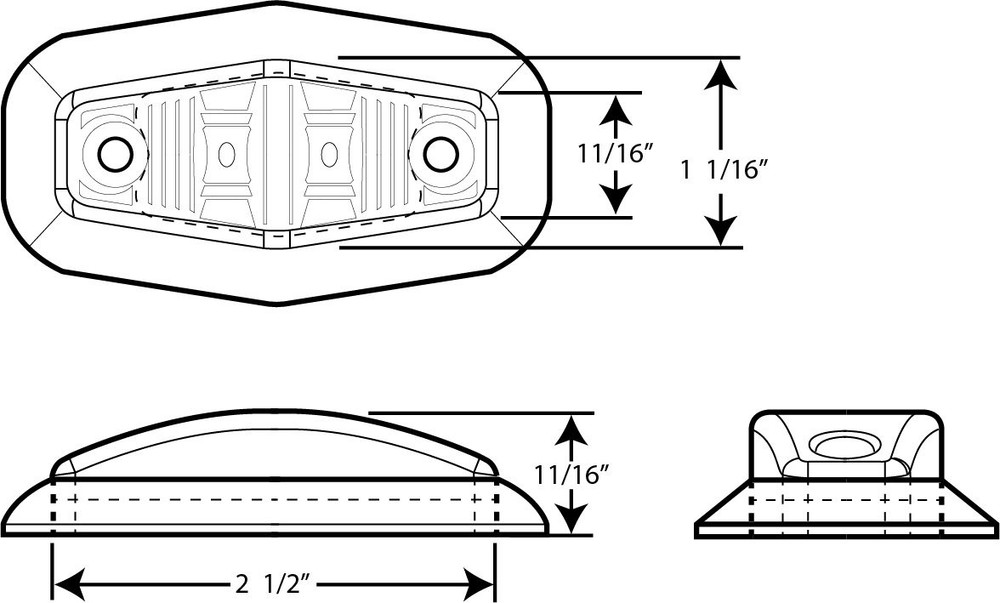 MCL13ATRS LED Marker/Clearance Light, Amber