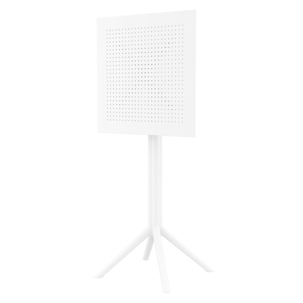 Sky Ares Square Bar Set with 2 Barstools White