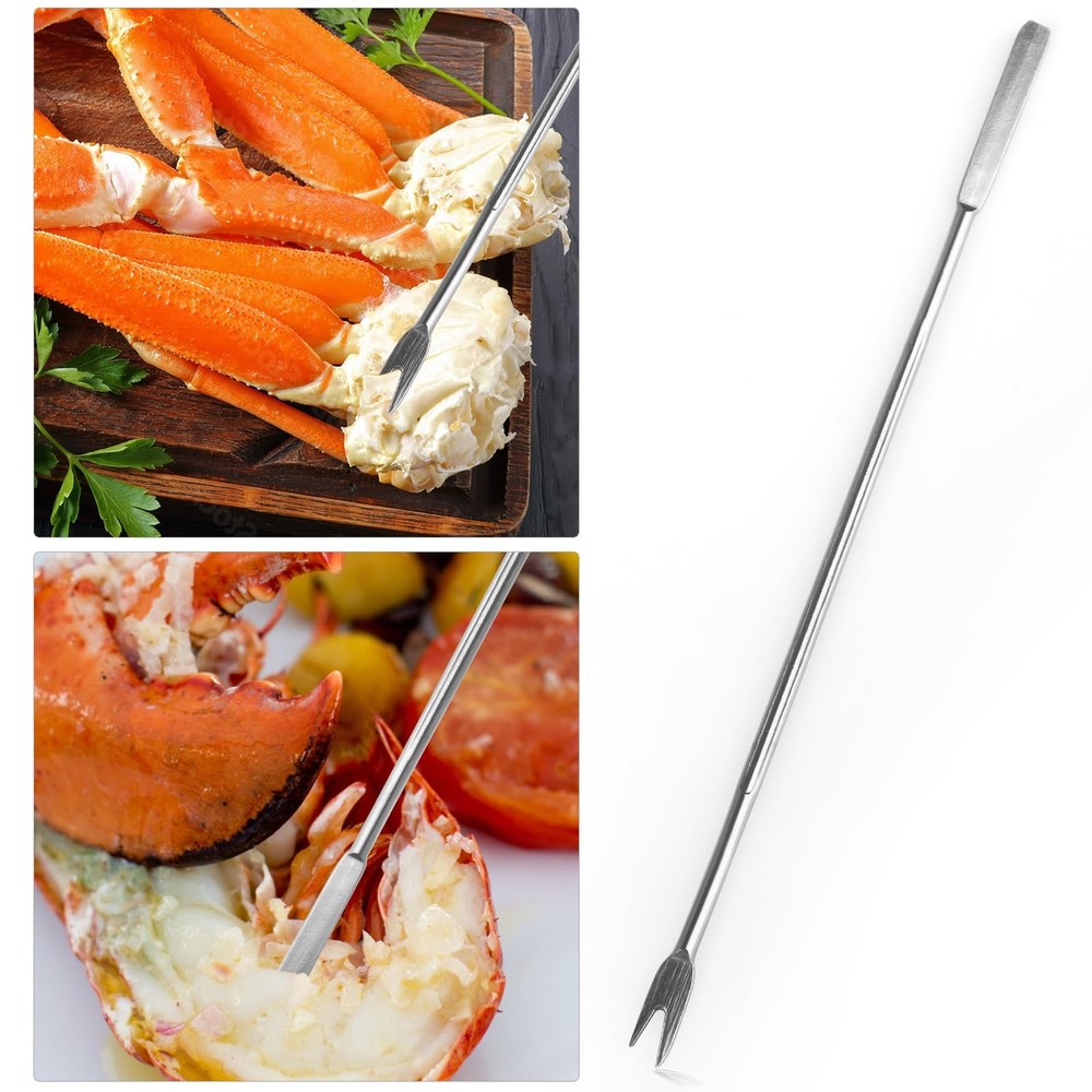 Seafood Tools Set includes 2 Crab Crackers, 2 L, Crackers 8pcs
