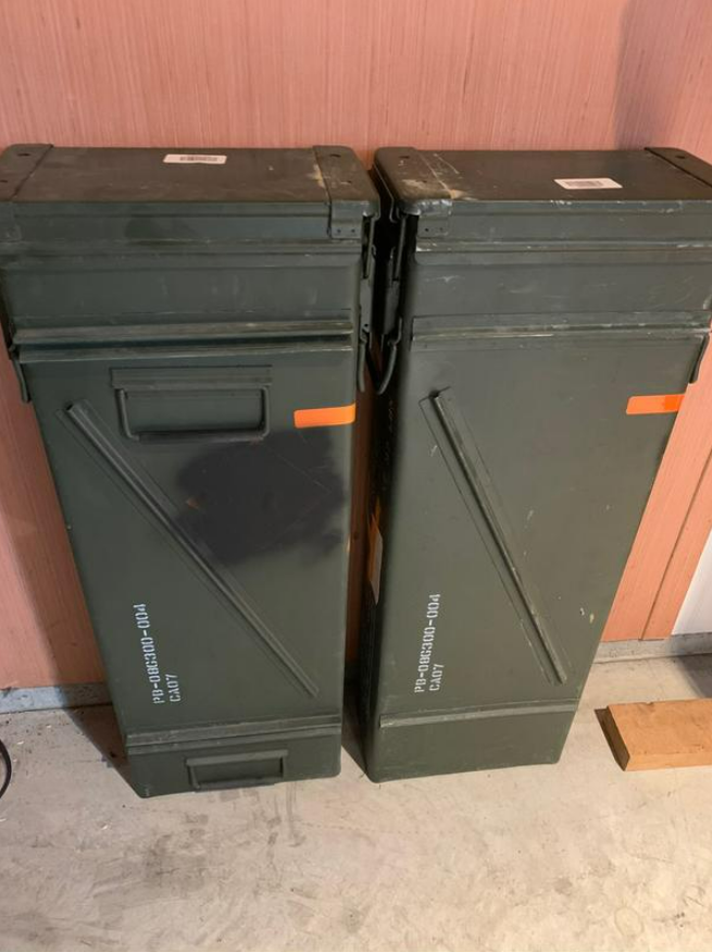 (3-Pack) PA156 81mm Mortar Ammo Can Surplus U.S Military Storage Metal Latch