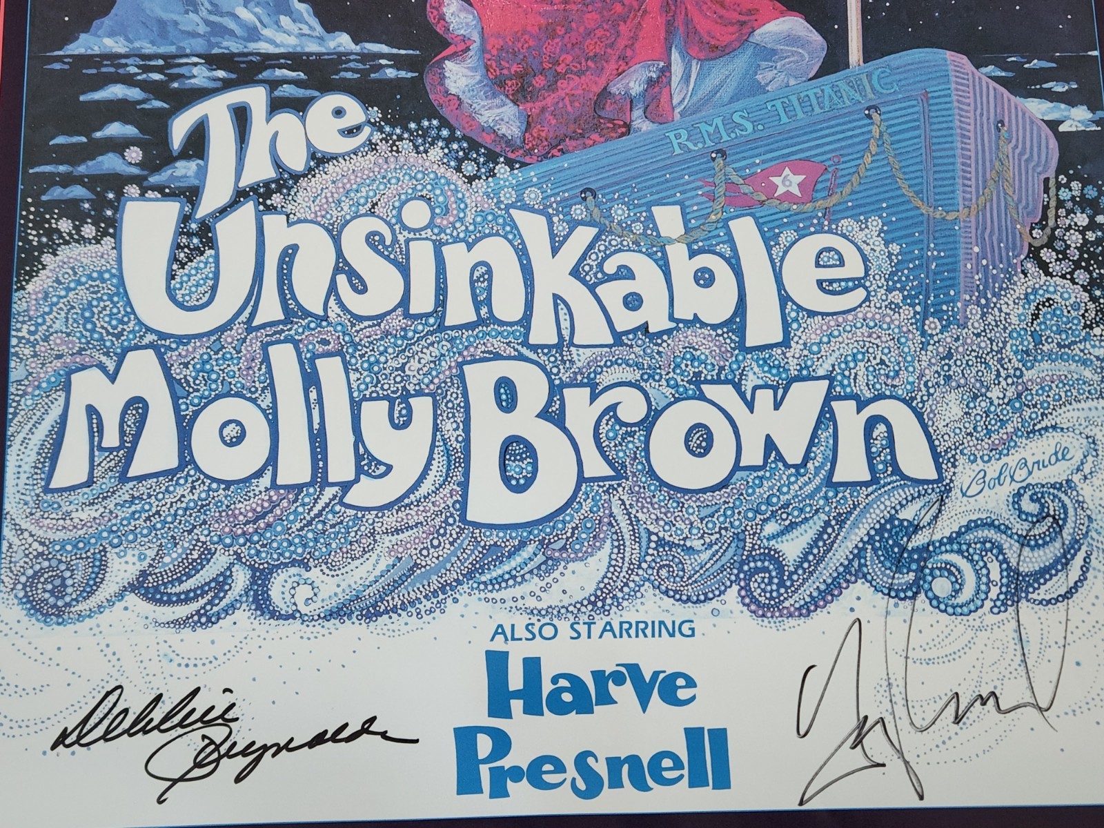 The Unsinkable Molly Brown 24 x 18 Poster Signed Debbie Reynolds Harve Presnell