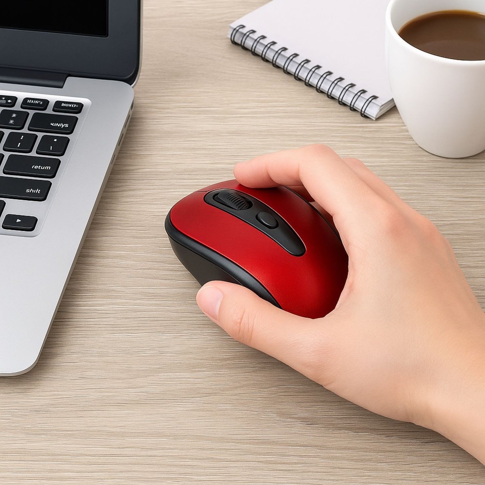 SANOXY Wireless Optical Precision Mouse Red