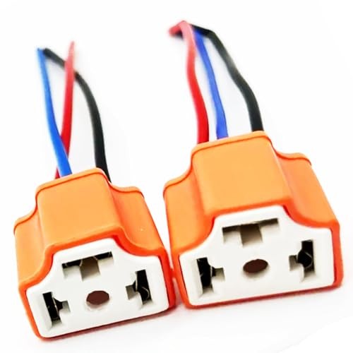 H4 Pigtail Socket Wiring Harness Headlight Plug Heavy Duty14AWG Ceramic