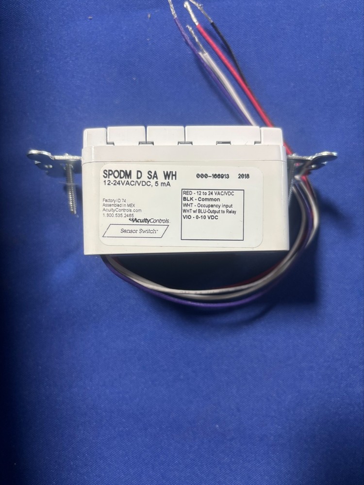Acuity Control Sensor Switch SPODM D SA WH. Occupancy Controlled Dimming.
