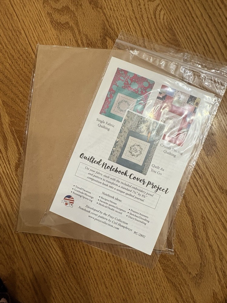 MSQC Quilted Notebook Cover Project