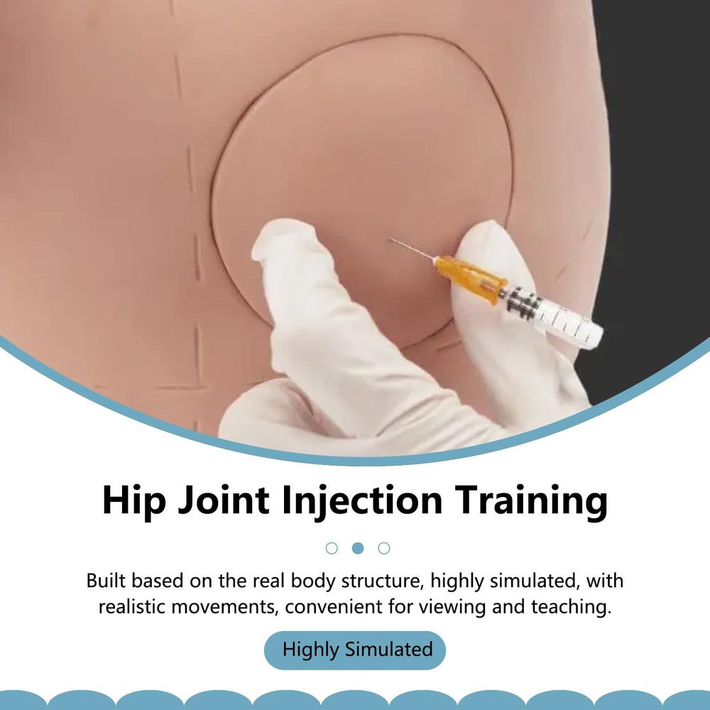 Hip Injection Training Simulator - Reusable Realistic Model, 1:1 Proportion B...