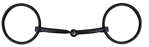 Showman Black Steel Loose Ring Snaffle Bit