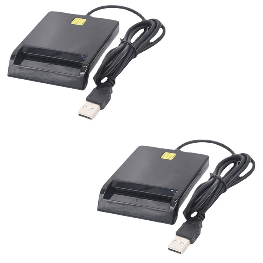 US 1-2 Pack USB Common Access CAC Smart Card Reader For Common Access Government