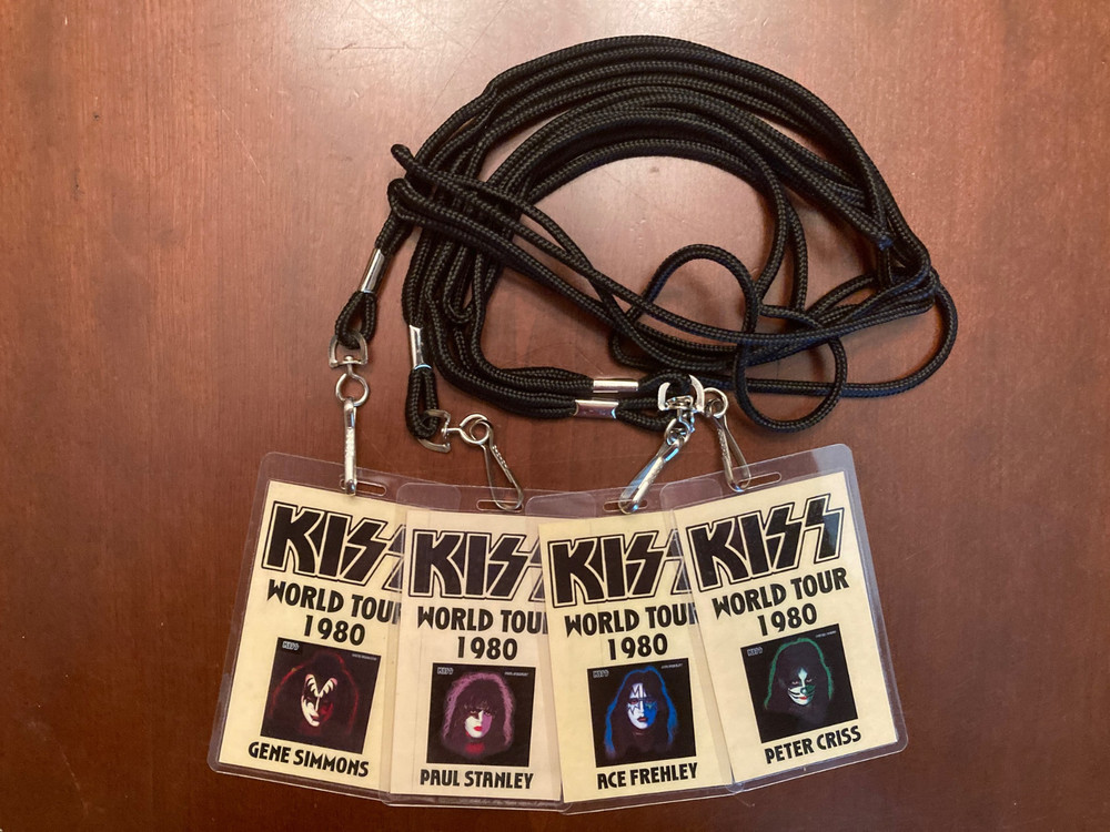 KISS Unmasked 1980 Tour Laminated Backstage Pass All 4 Solo Concert Lanyards