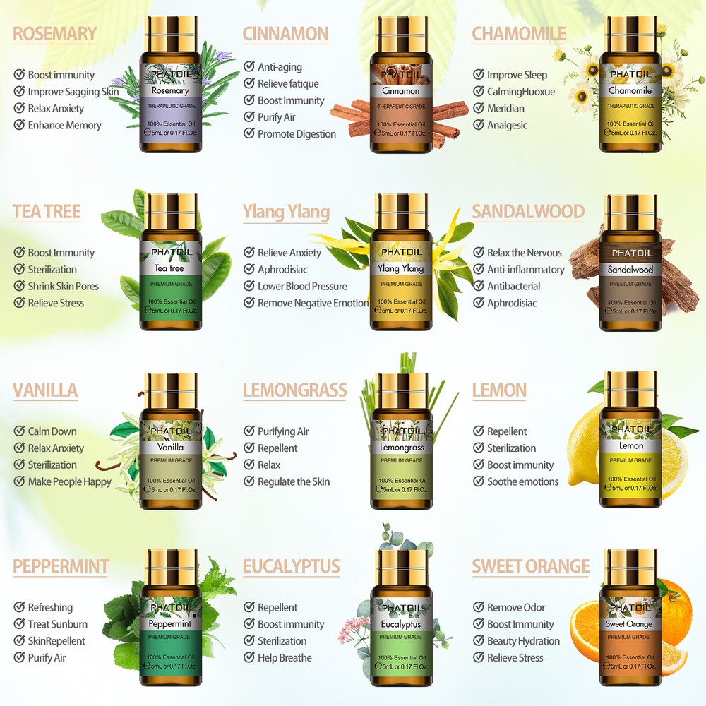 15PCS Essential Oils Gift Set 5ML- Premium Quality Essential Oils for Diffusers