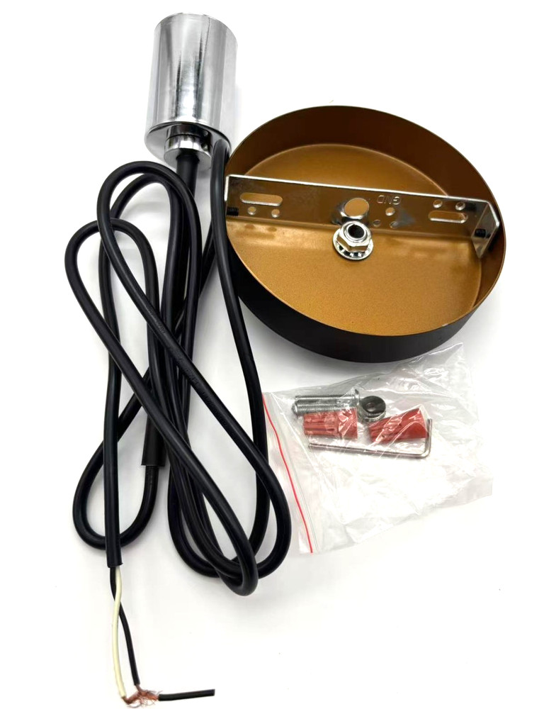 Ceiling Light Canopy Kit Pendant Light Plate Cover With Wire E26 Socket Dark Br