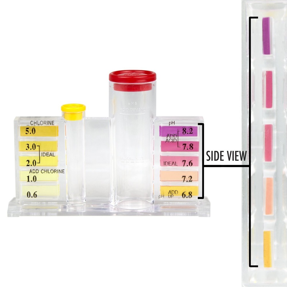 5-Way Kit with Integrated Color Chips for Precise Pool Water Testing
