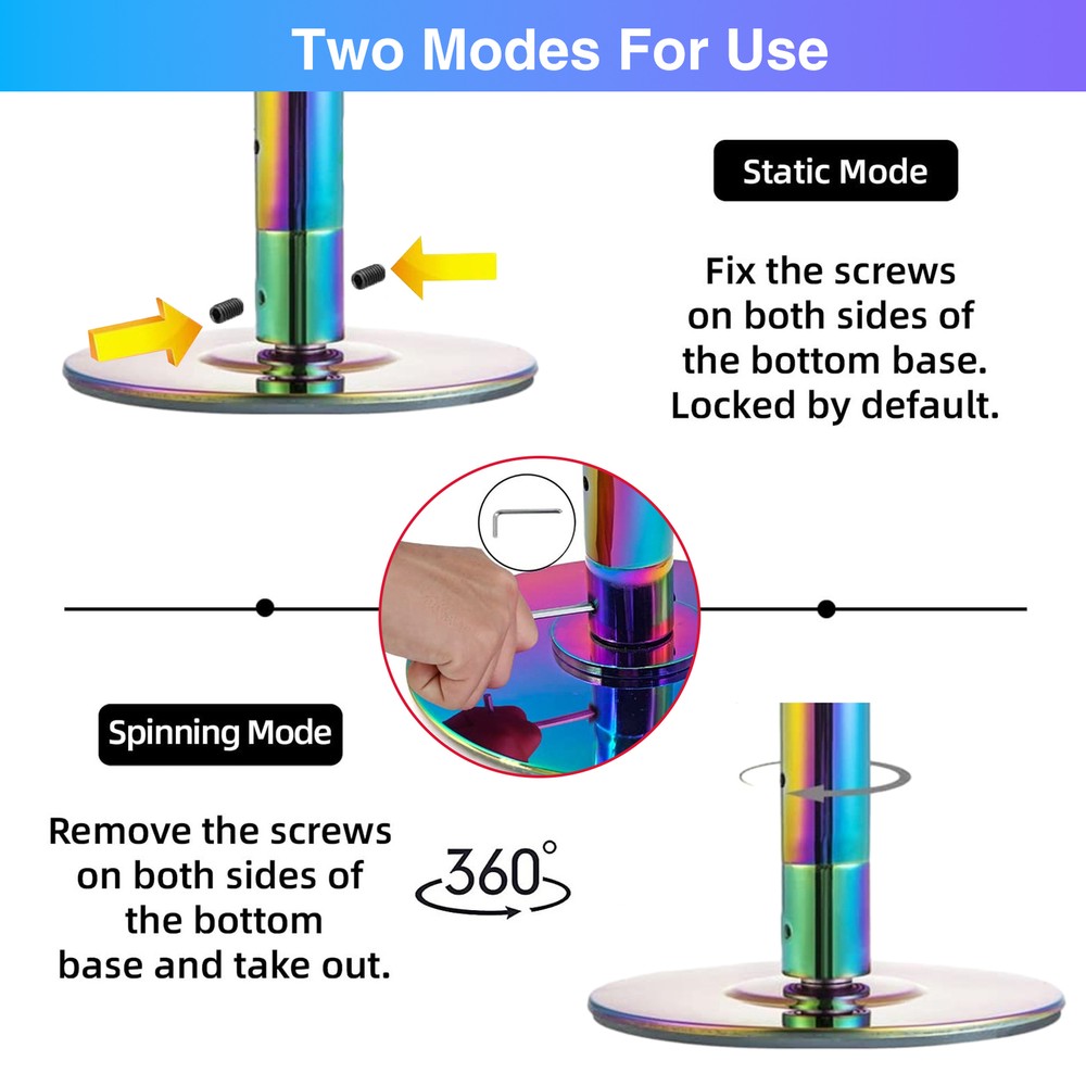 Pole Dance Pole for Home 45mm Spin Static Dancing Pole Professional qualified