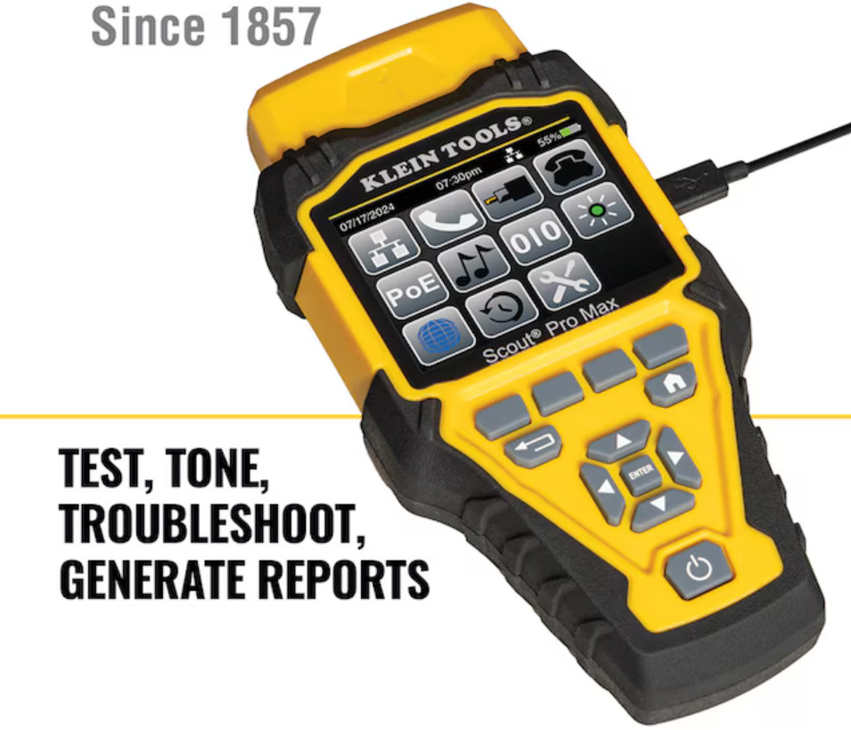 Klein Scout Pro Max TDR Cable Length Tester 2000 ft Range
