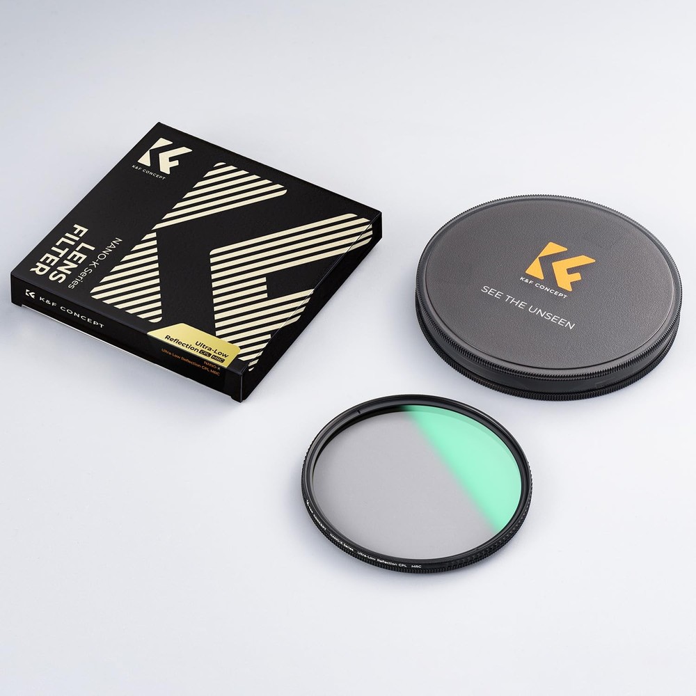 77mm Ultra-Low Reflectivity Circular Polarizers Filter 28 Multi-Layer Coating...