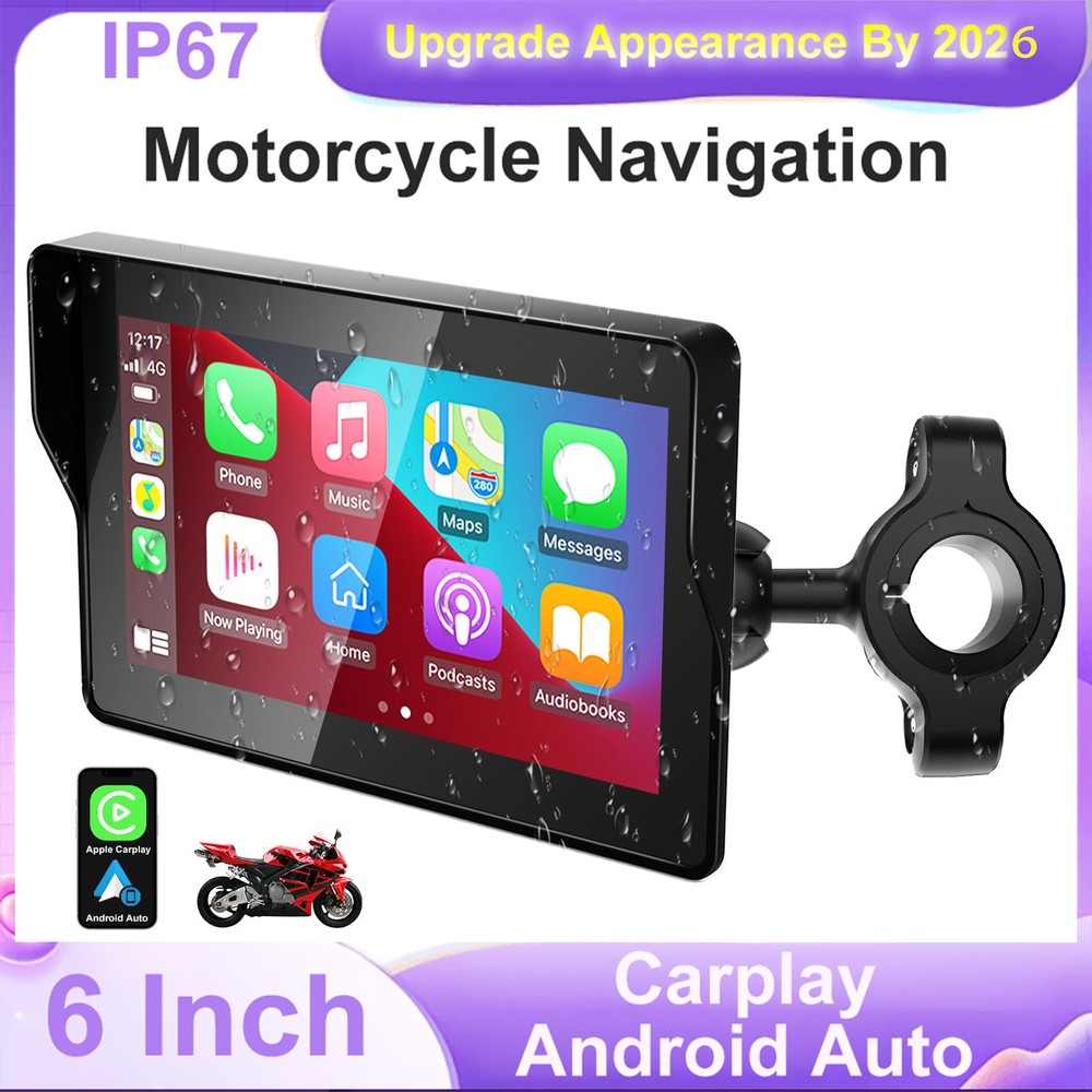 5 Inch Motorcycle Navigation GPS Wireless Carplay Android Auto Touch Screen