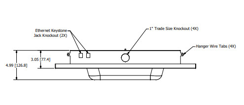 Oberon 1047-LPDOME-T 2x2' Suspended Locking AP Enclosure
