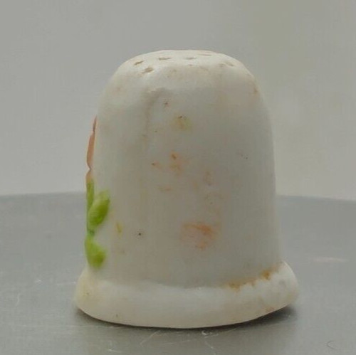 Porcelain Thimble - Orange Flower