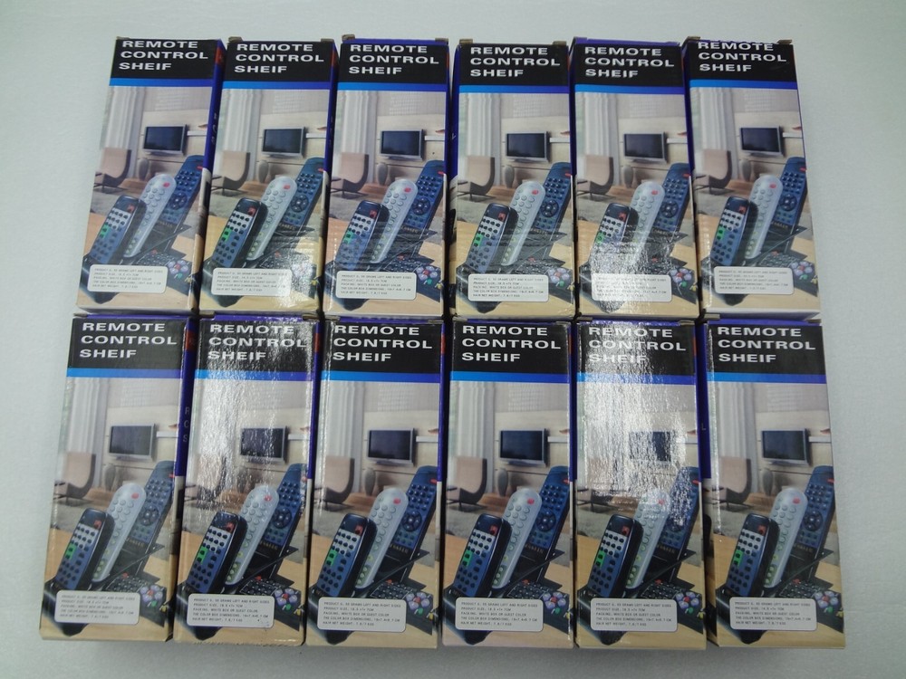 12 TV Remote Control Holder Storage 4 Section NOS