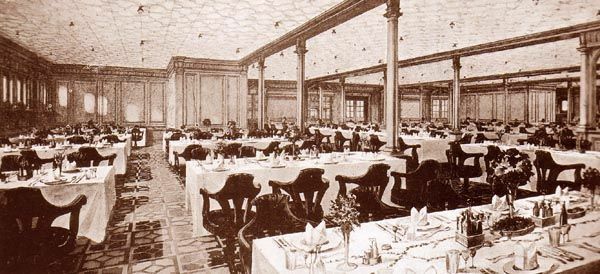 RMS TITANIC SECOND CLASS DINNER MENU, APRIL 14, 1912. FINAL MEAL before sinking.