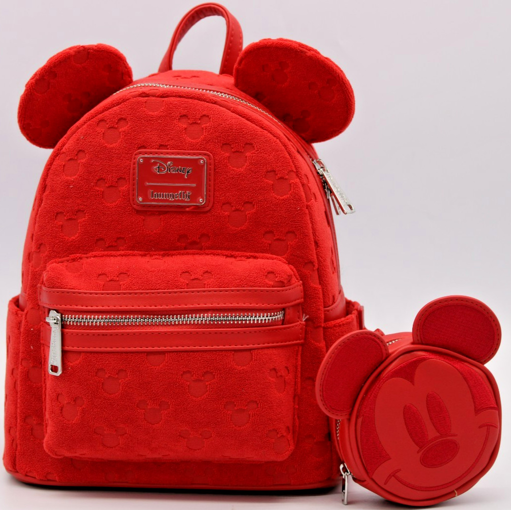 Mickey Mouse Loungefly Burnout Mini Backpack and Coin Purse With Tags