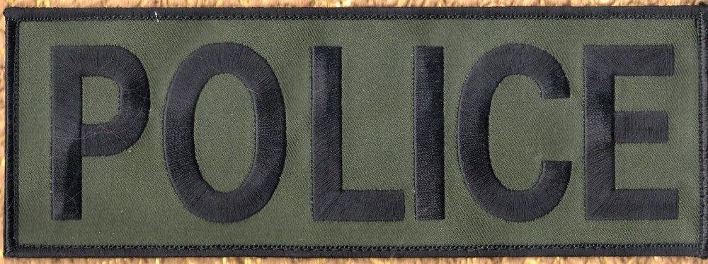 Quality Police Subdued Patch Hook and Loop Closure Back 8-1/2" x 3"