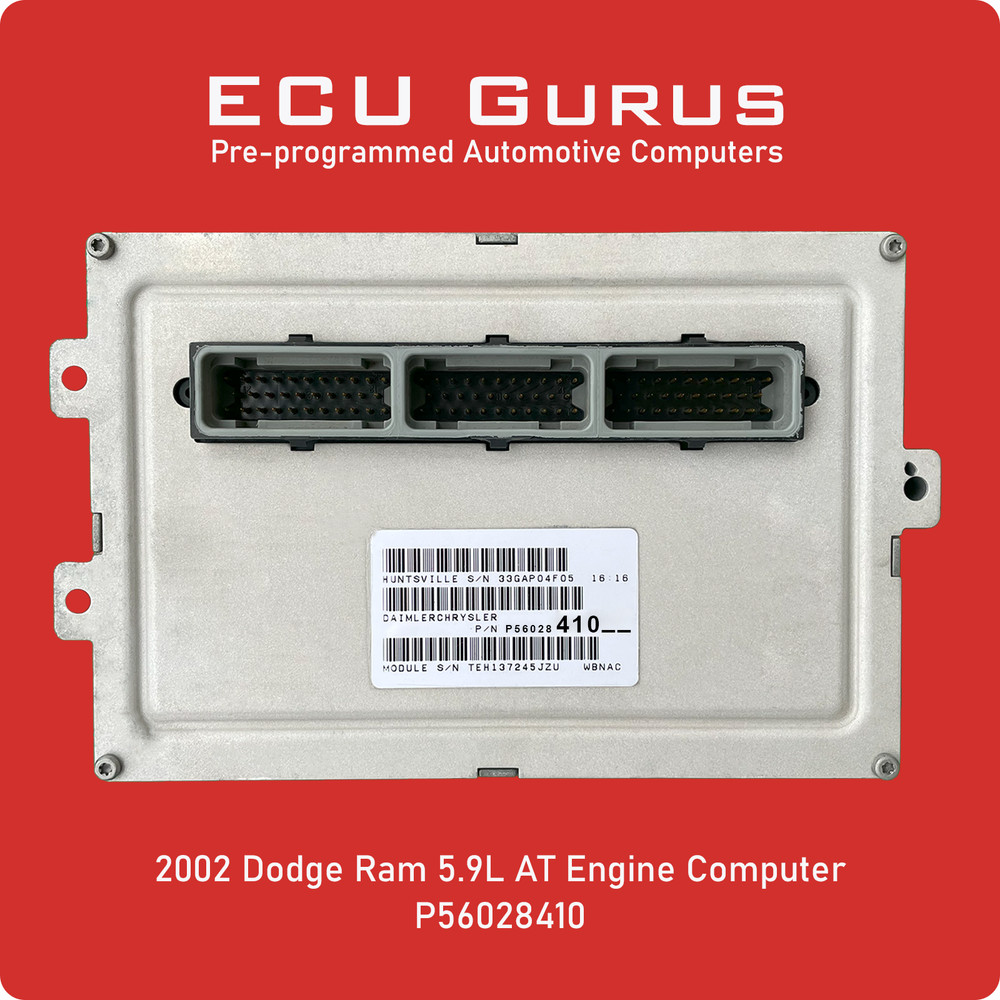 2002 Dodge Ram 5.9L AT Engine Computer P56028410 "VIN Programmed" ECM PCM ECU