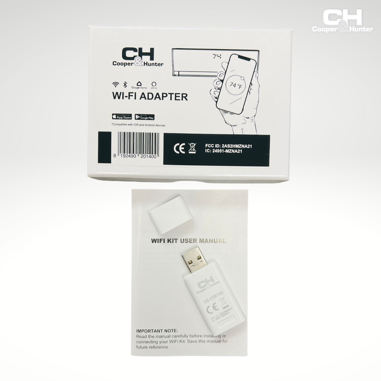 USB Wifi Dongle for WALL MOUNT Cooper&Hunter Ductless Mini Split Air Conditioner