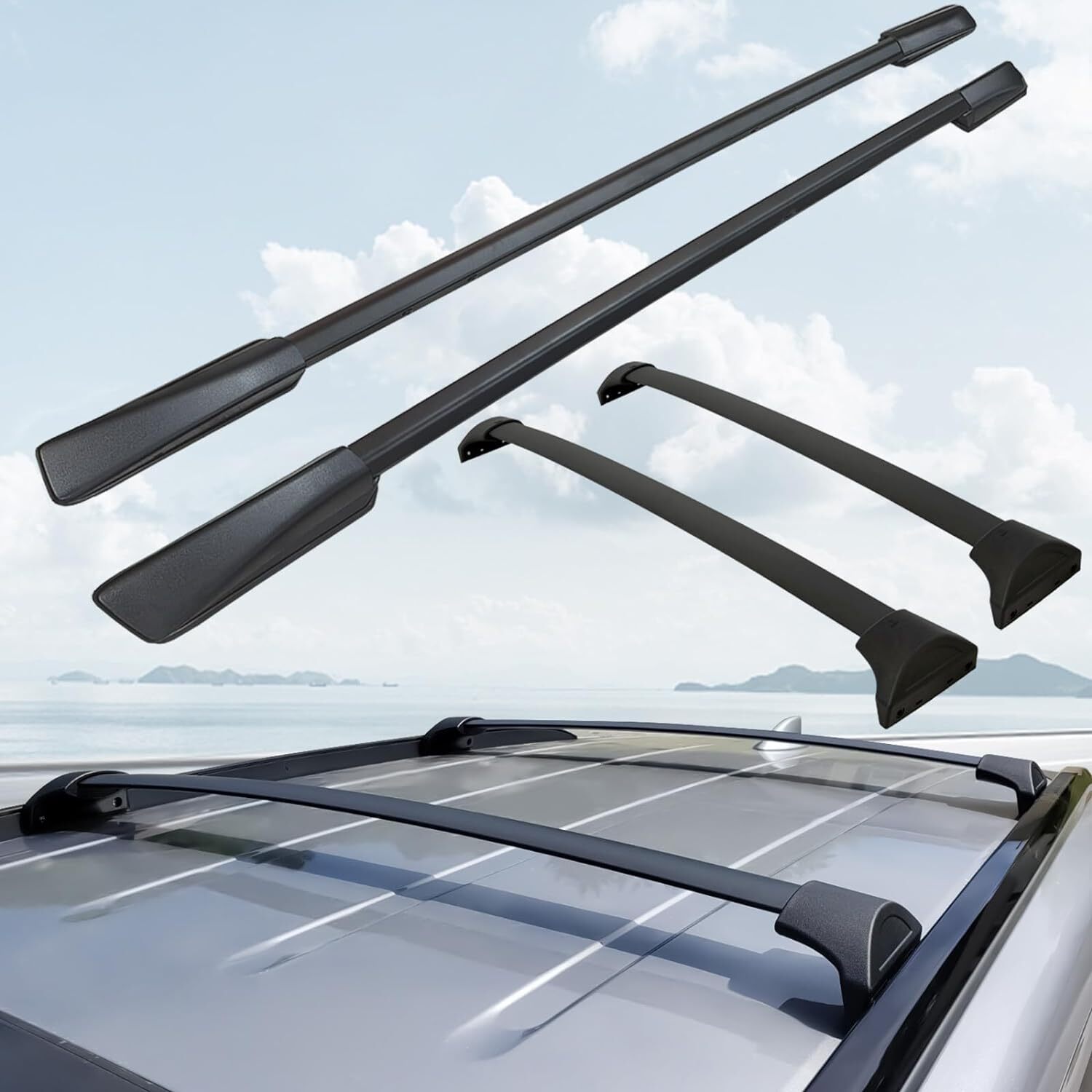 Roof Rack Cross Bar + Roof Side Rail For 2018-2024 Honda Odyssey Luggage Carrier