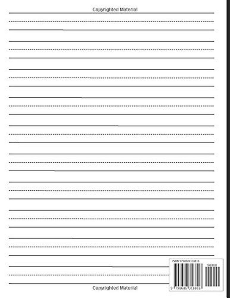 Handwriting Practice Paper: For any Kindergarten Learning to Write Letters | ...