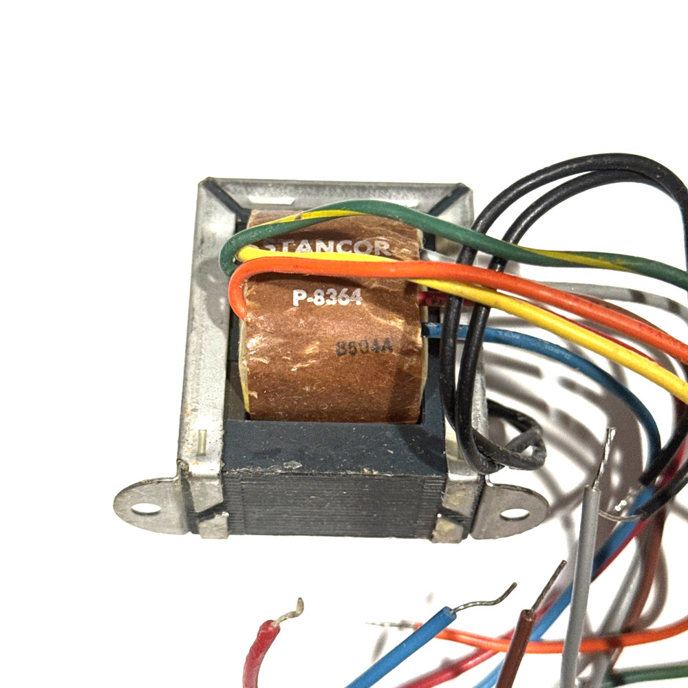 TRANSFORMER input ~117V , output: 2 x ~12VAC + 1 x ~6.5 + 6.5 VAC (20 VA )