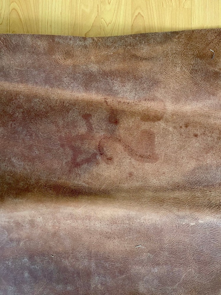 Thick Saddle Leather Hide 42" x 67" x .125" ( 3mm thick )