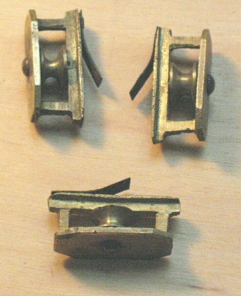 Roll Top Desk Solid Brass Roll Up Wheel Cable Pully Antiques Victorian