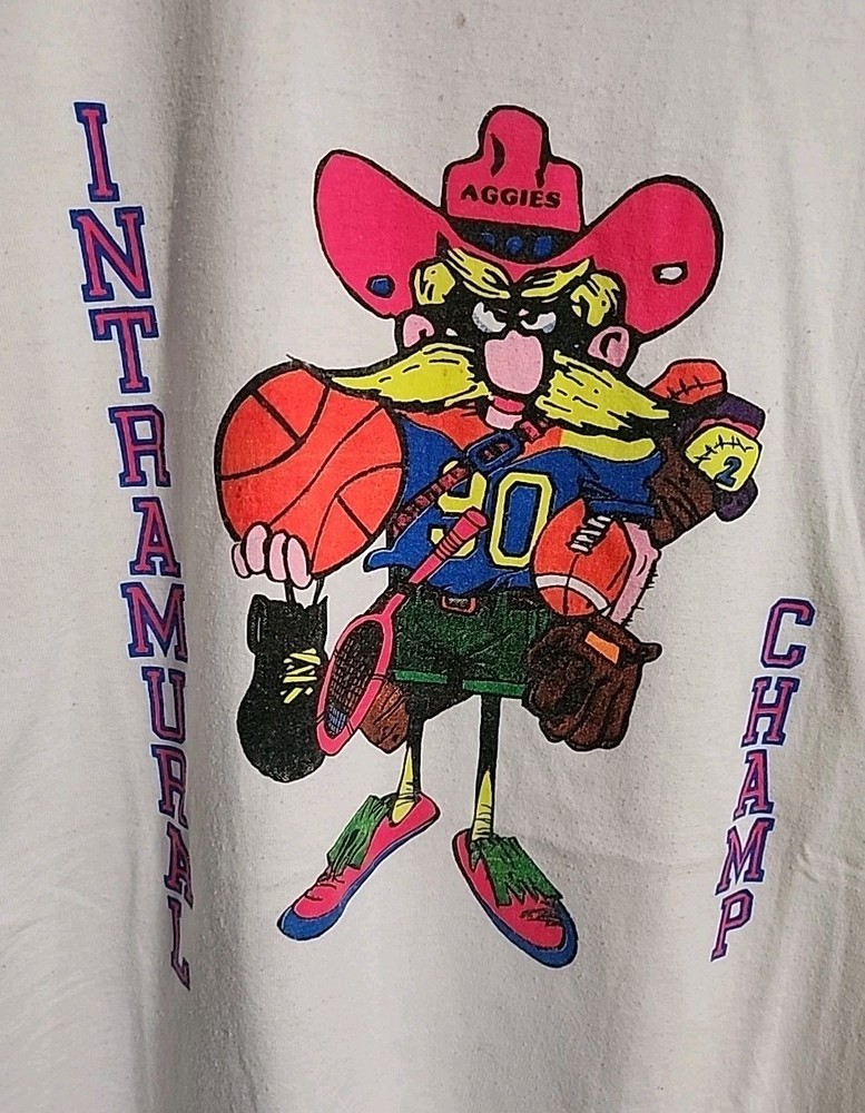 Vntg 90's Aggies Intramural Champ Tshirt Size L