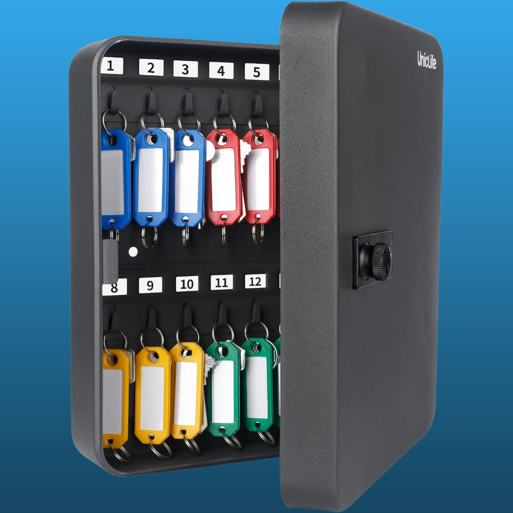 Combination Lock Resettable Digital Security Storage Box Steel Key Organizer